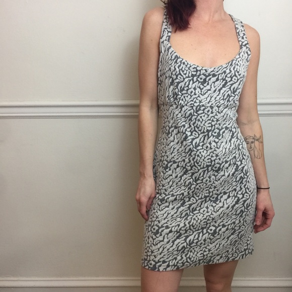 Free People Leopard Print Mini Stretch Cute Dress - Picture 6 of 8